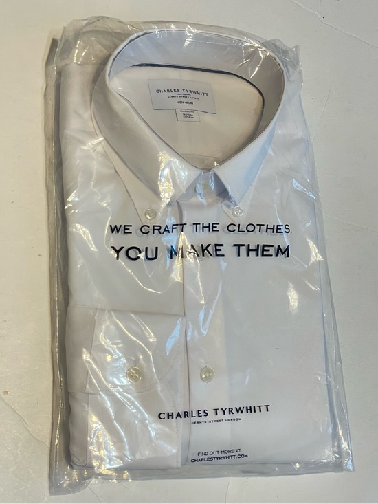 Charles Tyrwhitt Other - Charles Tyrwhitt Mens 16/34in White Non Iron classic Fit Button-Down Dress Shirt